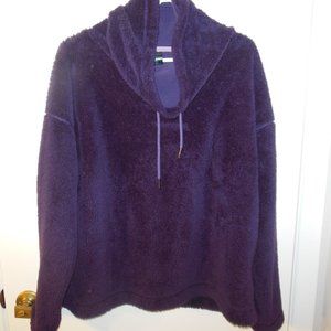 Women's Champion Purple Long Sleeve Sweater with Drawstring - Large